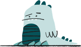 Sad dinosaur